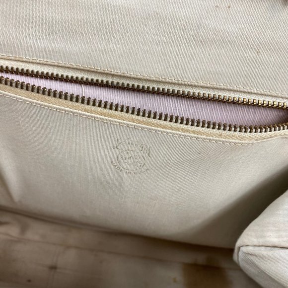 Vintage 50s L & M Cream Floral Tapestry Handbag - Picture 6 of 11